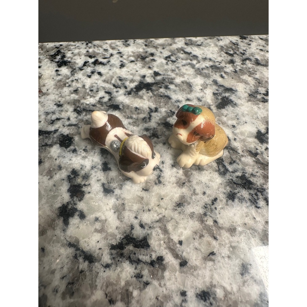 Miniature Dog Figurines Set of 2 Cute Puppy‎ Decor Collectible
